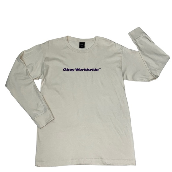 OBEY Worldwide Long Sleeve T-shirt With Logo in Front - Picture 4 of 8